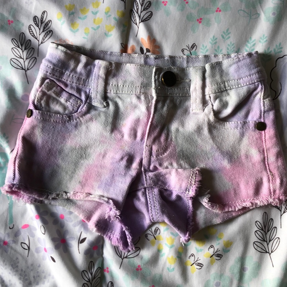 TIE DYE jean shorts
